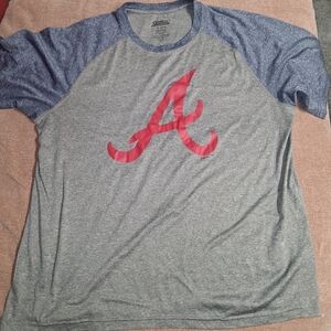 Men's Gray and Blue Raglan Shirt